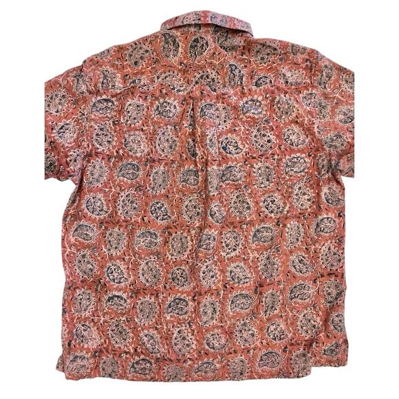 Orvis Shirt Mens L Kalamkari Block Printed Button Up Cotton Floral Paisley (2) - Picture 5 of 7